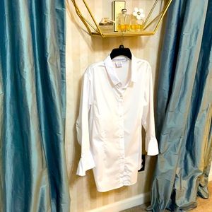 Gretchen Scott XL white NWOT blouse